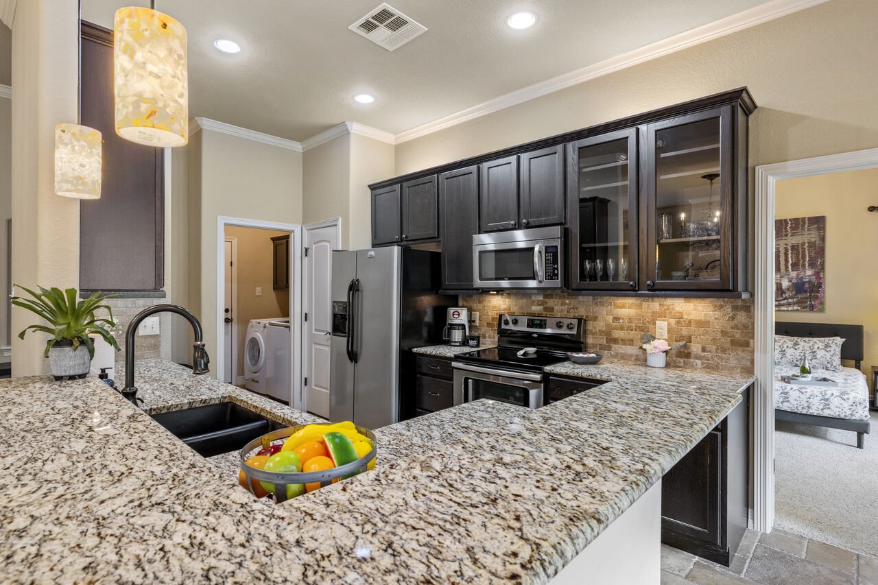 Enjoy the kitchen in our pet friendly Dripping Springs rentals