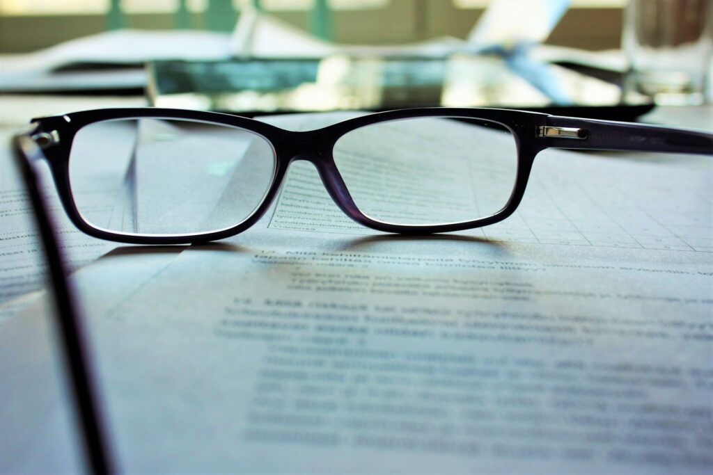 Legal documents on a desk